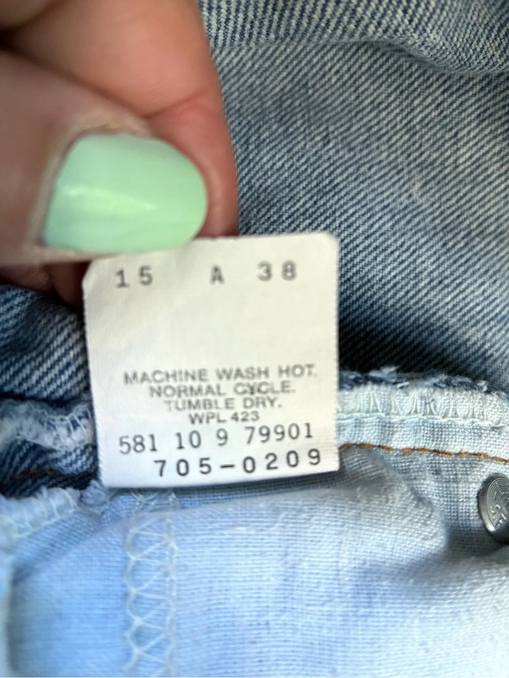 Vintage 1989 Levi's Men's Acid Wash Blue Straight‎ Jeans
